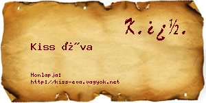 Kiss Éva névjegykártya
